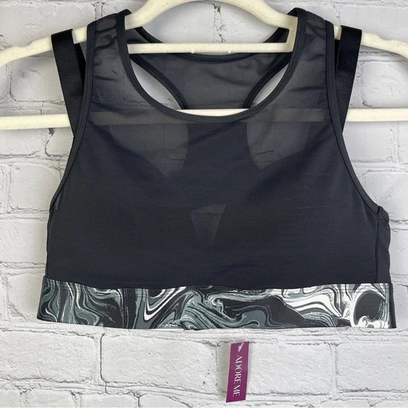 ADORE ME Micah Contour black sports bra NEW, size 32B - Picture 1 of 15